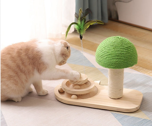 SisalPlay Cat Tree with Double Scratch Balls